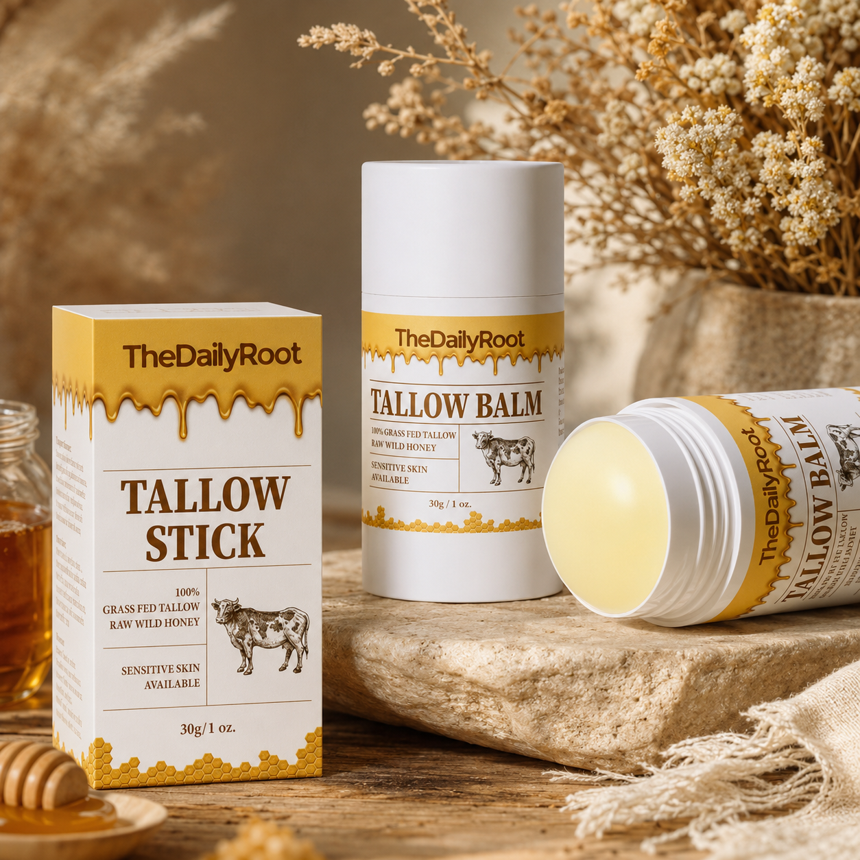 Tallow & Honey Stick - 1 Oz