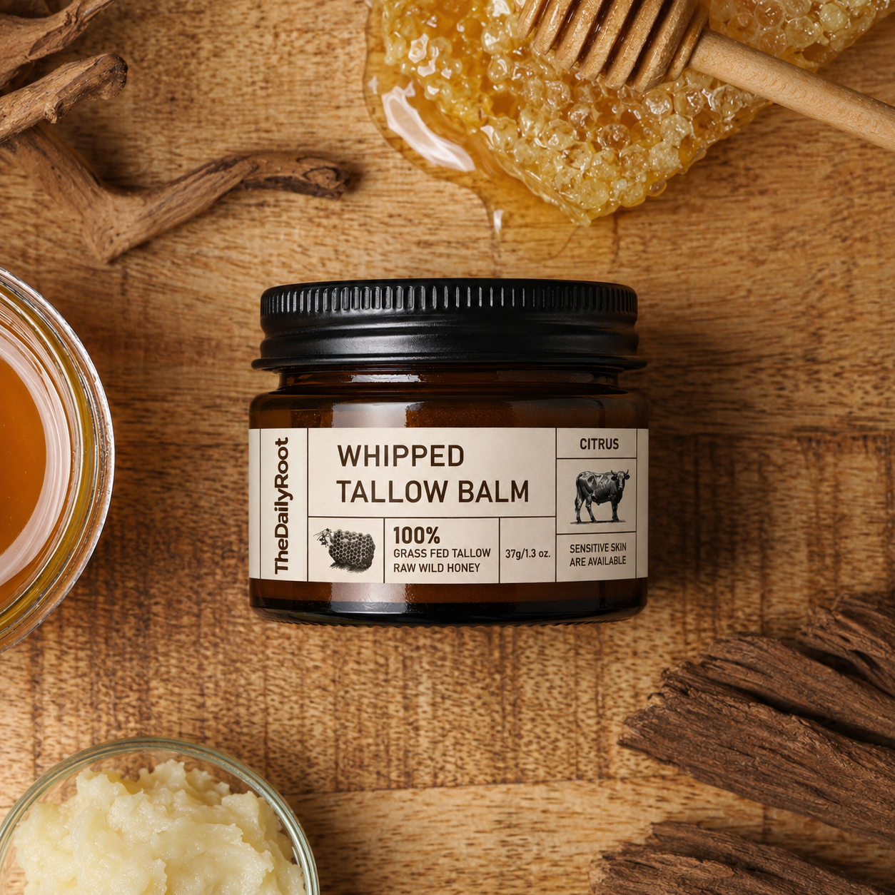 Whipped Tallow & Honey Balm - 1.3 Oz